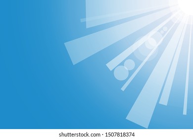 Bright ray abstract and light blue background, vector and illustration.