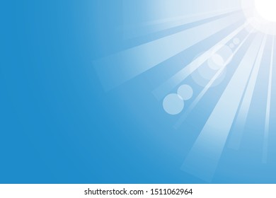 Bright ray abstract and light blue background, vector and illustration.