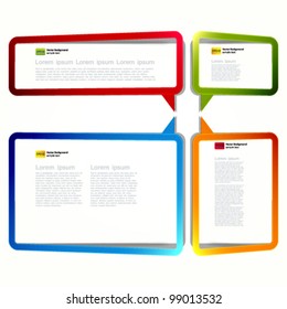 Bright rectangular stickers in the form of an empty frame for your text.