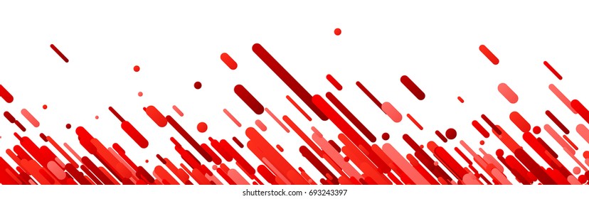 Banner abstracto rojo brillante en blanco. Ilustración de papel vector.