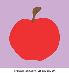 A Bright Red Apple Placed Against a Soft Pastel Background for an Artistic Effect