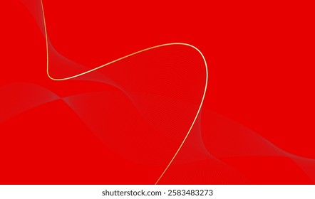 The bright red background image creates a sense of power and enthusiasm. The golden curves shown in the image add prominence and give a sense of luxury.