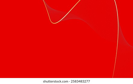 The bright red background image creates a sense of power and enthusiasm. The golden curves shown in the image add prominence and give a sense of luxury.