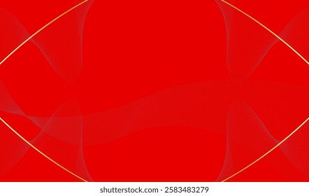 The bright red background image creates a sense of power and enthusiasm. The golden curves shown in the image add prominence and give a sense of luxury.