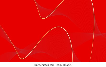 The bright red background image creates a sense of power and enthusiasm. The golden curves shown in the image add prominence and give a sense of luxury.