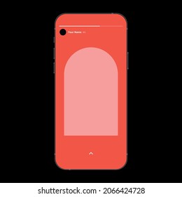 Bright red background for social mediadesign. Vertical red banner Story template for social media. Vector illustration