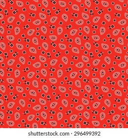 Bright Red Bandana Pattern