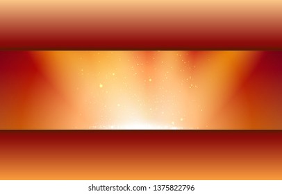 Bright red banner for your design. Shine and rays. Vector