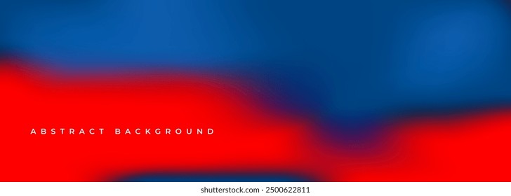 Bright red and blue holographic background. Abstract liquid gradient creative banner. Blurred soft blend blue and red color gradation minimalist background. Vector illustration.