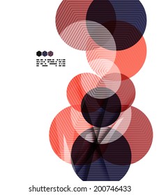 Formas geométricas de textura azul y rojo brillante aisladas en blanco - plantilla de diseño moderno