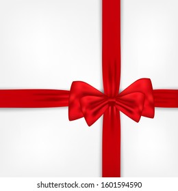 
Bright red bow. Design element. Vector illustration