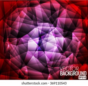 Bright red, brown polygon abstract background.Vector EPS 10 illustration.