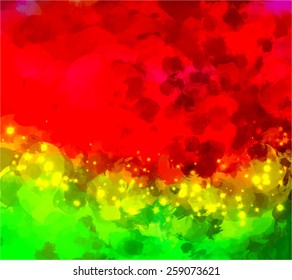 Bright red brush strokes background. Vector version