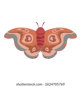 Bright red butterfly with distinctive patterns on its wings is spreading its wings, showcasing its beauty