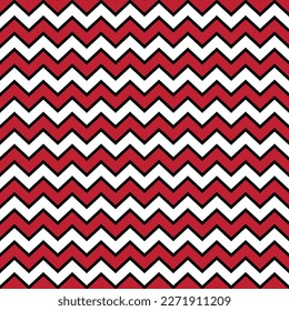 Bright Red Chevron Seamless Pattern - Cute zig zag repeating pattern design