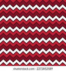 Bright Red Chevron Seamless Pattern - Cute zig zag repeating pattern design