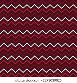 Bright Red Chevron Seamless Pattern - Cute zig zag repeating pattern design