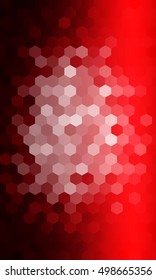 bright red color disco background. hexagon pattern illustration. vector. for design flyer, wallpaper, banner