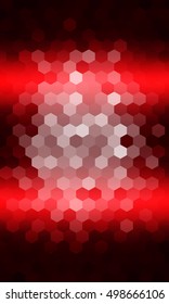 bright red color disco background. hexagon pattern illustration. vector. for design flyer, wallpaper, banner