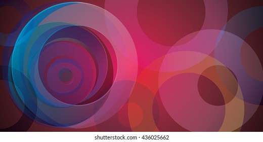 Bright red color geometric background. Circle pattern design. Vector illustration EPS10.
