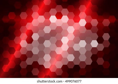 bright red color hexagon background. vector illustration. for design, presentation