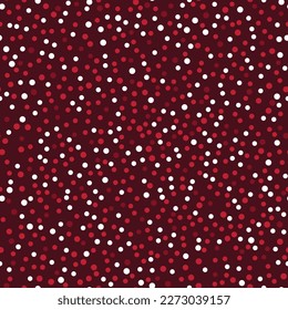 Bright Red Confetti Seamless Pattern - Round circle confetti dots repeating pattern design