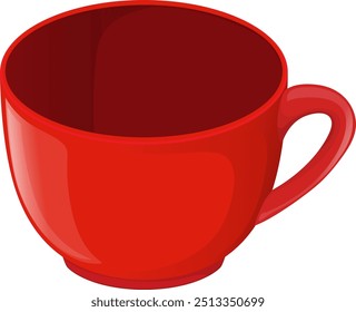 Taza roja brillante para las bebidas calientes