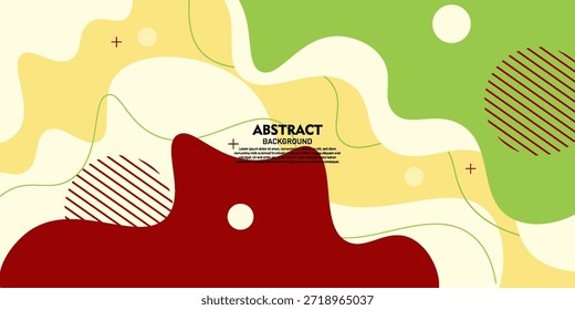 Fondo abstracto de gradiente fluido rojo y verde brillante. Patrón fluido simple con concepto de patrón de forma geométrica. Vector EPS10.