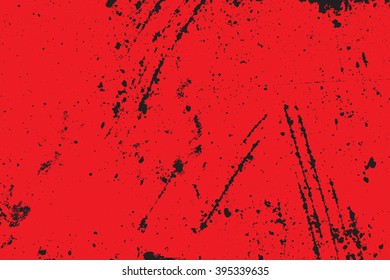 Bright Red Grunge scratched texture for your design. EPS10 vector.