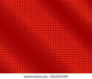 Bright Red Halftone dotted background. Pop art style. Pattern with small circles, dots, design element for web banners, posters, cards, wallpapers, backdrops, sites. Vector illustration
