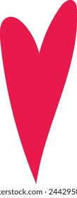 Bright red heart shape, simple and bold design, symbolizing love and affection.