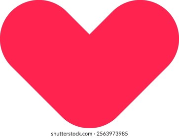 Bright red heart shape symbolizing love, affection, and romance, radiating warmth and passion while evoking strong emotions against a clean, white background