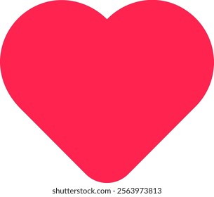 Bright red heart symbol representing love, affection, healthcare, cardiology, and valentine s day celebrations, perfect for expressing feelings and promoting health awareness