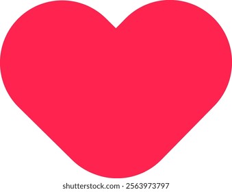 Bright red heart symbolizes love, affection, and romance, making it ideal for Valentine s Day projects, greeting cards, and designs expressing heartfelt emotions