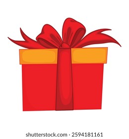 Bright Red holiday packaging boxes vector.