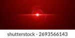 Bright red laser light core with concentric glow rings