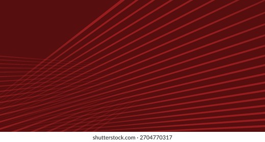 Las líneas rojas brillantes crean la ilusión de profundidad y perspectiva abstracta