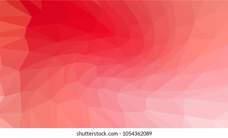 Bright red low polygonal crystal background. Triangular polygon  pattern. Low poly vector illustration. Low polygonal backdrop