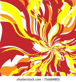 Fondo del Resumen de Incendios Rojo y Naranja Luminoso, Patrón de Llama, Fuego Estilizado, Fondo de Signo de Incendio, Fondo de Oleada Naranja Resumen de Luz Solar