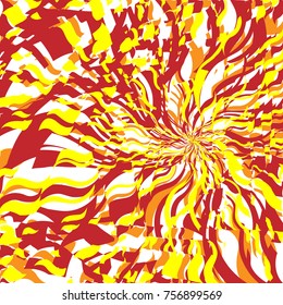 hellroter und orangefarbener Feuerabstrakter Hintergrund, Flammpmuster, stilisiertes Feuer, feuersignaler Hintergrund, abstrakter Sonnenlichthintergrund auf Orange-Wellenhintergrund