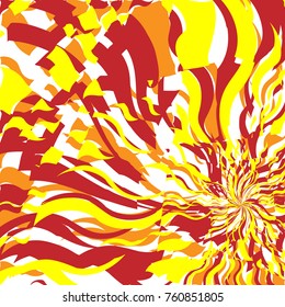 Fondo del Resumen de Incendios Rojo y Naranja Luminoso, Patrón de Llama, Fuego Estilizado, Fondo de Signo de Incendio, Fondo de Oleada Naranja Resumen de Luz Solar