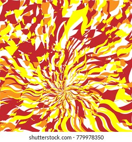 Fundo abstrato vermelho e laranja brilhante do fogo, padrão da chama, fogo estilizado, fundo do sinal de fogo, luz solar fundo abstrato da onda laranja