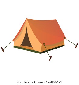 Camping Tent Icon Over White Background Stock Vector (royalty Free 