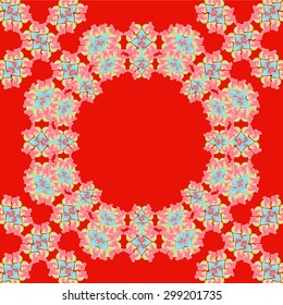 Bright red pattern for pillows