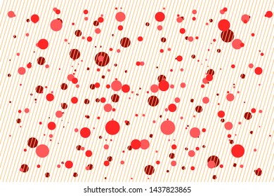 bright red and pink background with circles