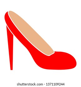 Bright red shoes, vector illustration