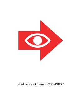 Bright red sign vector icon on white background.
