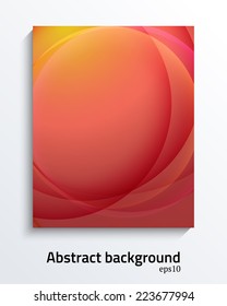 Bright red smooth abstract background. Vector illustration.