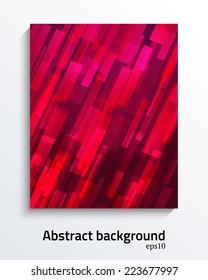 Bright red smooth abstract background. Vector illustration.