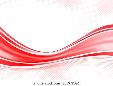 Bright Red Speed Swoosh Background Line. Vector Illustration